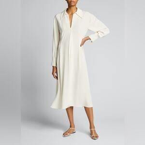 Vince Draped Collar Midi Dress Sz 10 - NWOT